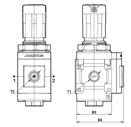 Регулятор давления,с плитой адаптера G1/2", 10бар